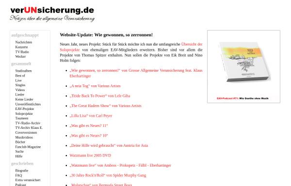 Vorschau von www.verunsicherung.de, Alex's Totalverunsichertpage