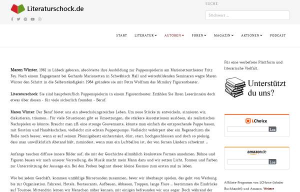 Vorschau von www.literaturschock.de, Literaturschock