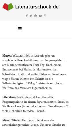 Vorschau der mobilen Webseite www.literaturschock.de, Literaturschock