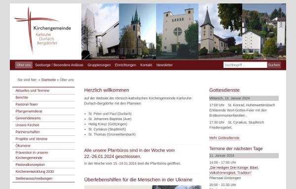 Vorschau von www.kath-karlsruhe-bergdoerfer.de, Katholische Kirche Karlsruhe