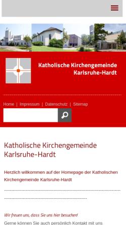 Vorschau der mobilen Webseite www.kath-ka-hardt.de, Pfarrgemeinde Neureut