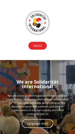 Vorschau der mobilen Webseite solidaritaet-international.de, SI Solidarität-International (Internationale Solidaritäts- und Hilfsorganisation)