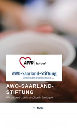 Vorschau der mobilen Webseite www.awo-saarland-stiftung.de, AWO-Saarland-Stiftung