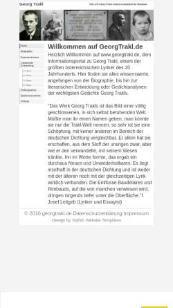 Vorschau der mobilen Webseite www.georgtrakl.de, Georg Trakl