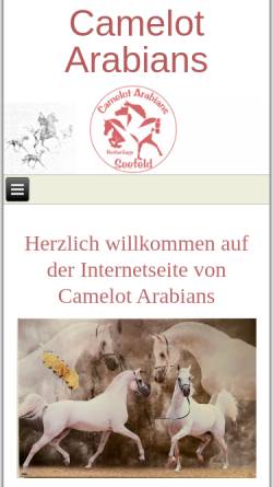 Vorschau der mobilen Webseite www.camelot-arabians.de, Camelot Arabians