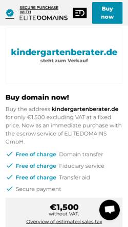 Vorschau der mobilen Webseite kindergartenberater.de, Bildung und Sprache im Kindergarten