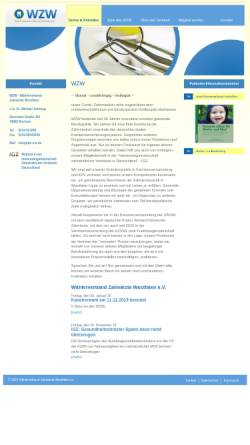 Vorschau der mobilen Webseite www.w-z-w.de, Wählerverband Zahnärzte Westfalen e.V. (WZW)