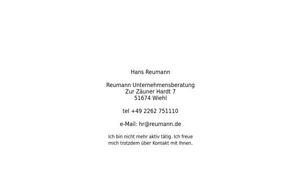 Vorschau von www.reumann.de, Reumann Unternehmensberatung