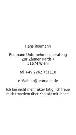 Vorschau der mobilen Webseite www.reumann.de, Reumann Unternehmensberatung