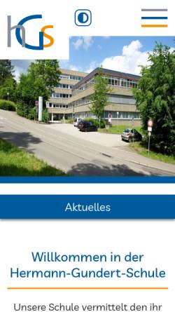 Vorschau der mobilen Webseite www.hgs-calw.de, Hermann-Gundert-Schule Calw