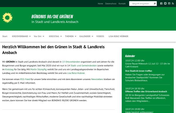 Vorschau von www.gruene-ansbach.de, Bündnis 90/Die Grünen Kreisverband Ansbach