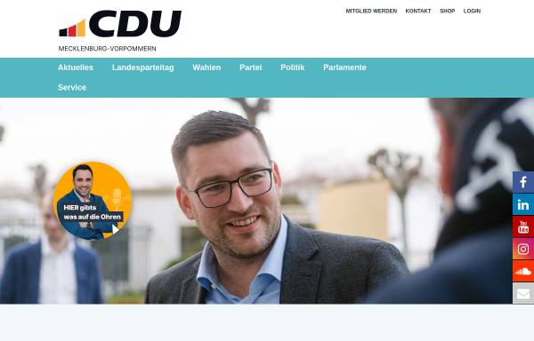 Vorschau von www.cdu-mecklenburg-vorpommern.de, CDU-Landesverband Mecklenburg-Vorpommern