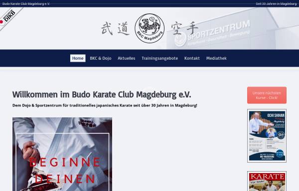 Vorschau von www.bkc-magdeburg.de, Budo Karate Club Magdeburg e.V.