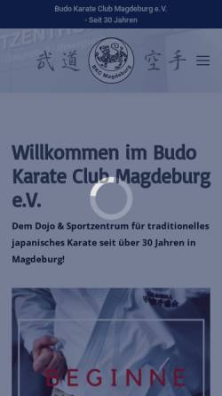 Vorschau der mobilen Webseite www.bkc-magdeburg.de, Budo Karate Club Magdeburg e.V.