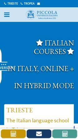 Vorschau der mobilen Webseite piccolauniversitaitaliana.com, Piccola Università Italiana