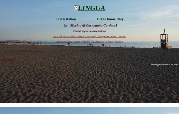 Vorschau von www.lingua.it, Scuola Lingua, Marina di Castagneto Carducci