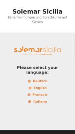 Vorschau der mobilen Webseite www.solemar-sicilia.it, Solemar Sicilia