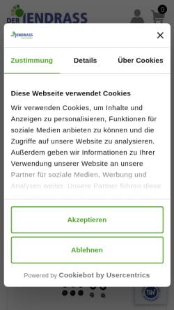 Vorschau der mobilen Webseite www.jendrass.de, Jendrass Gartenmöbel-Shop