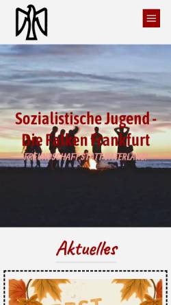 Vorschau der mobilen Webseite www.falken-frankfurt.de, Sozialistische Jugend - Die Falken Landesverband Hessen