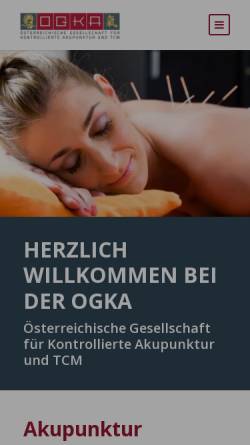 Vorschau der mobilen Webseite www.ogka.at, Österreichische Gesellschaft für Kontrollierte Akupunktur