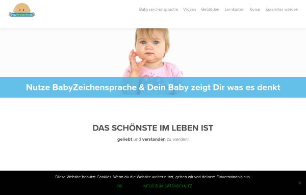 Vorschau von www.baby-handzeichen.de, Babyzeichensprache