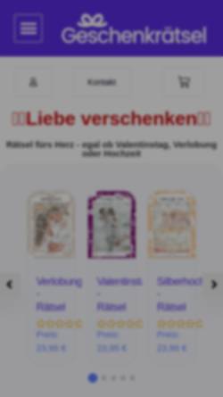 Vorschau der mobilen Webseite www.geschenkraetsel.de, Geschenk-Rätsel