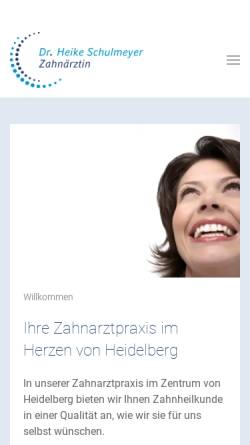 Vorschau der mobilen Webseite www.drschulmeyer.de, Dr. med. dent. Heike Schulmeyer Zahnärztin