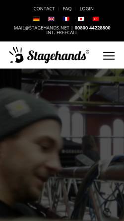 Vorschau der mobilen Webseite www.stagehands.de, Stagehands