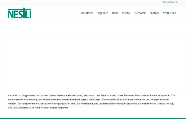 Vorschau von www.nestli-seminare.de, Nestli e.V. - Christliche Familien- und Seminararbeit