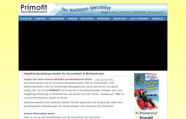Vorschau von www.primofit.de, Primofit Gesundheitsprodukte