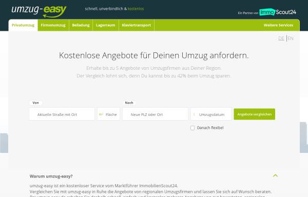 Vorschau von www.umzugsunternehmen-vergleich.com, Umzugsunternehmen Vergleich