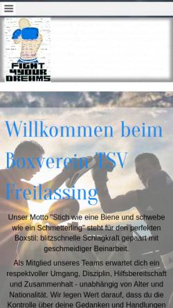 Vorschau der mobilen Webseite www.boxen-freilassing.de, Boxen-TSV Freilassing