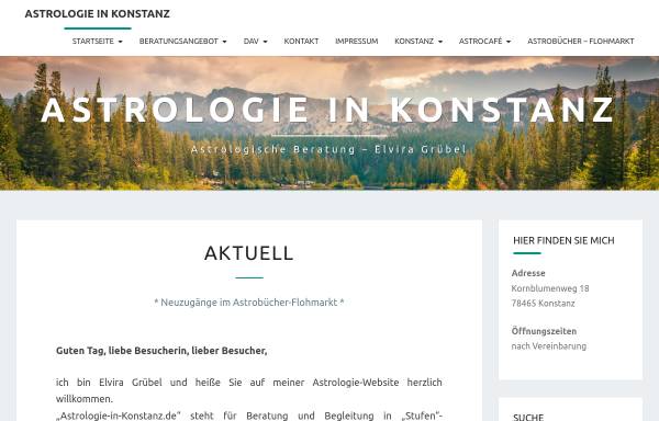 Vorschau von www.astrologie-in-konstanz.de, Astrologie in Konstanz - Elvira Grübel