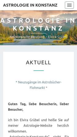 Vorschau der mobilen Webseite www.astrologie-in-konstanz.de, Astrologie in Konstanz - Elvira Grübel