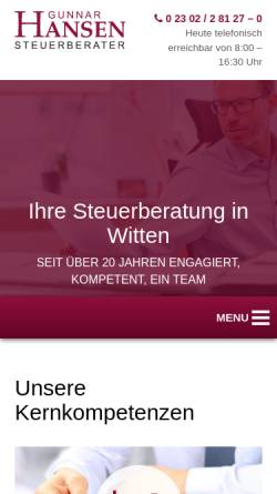 Vorschau der mobilen Webseite www.gelhorn.de, Steuerberatung Ulrike Gelhorn