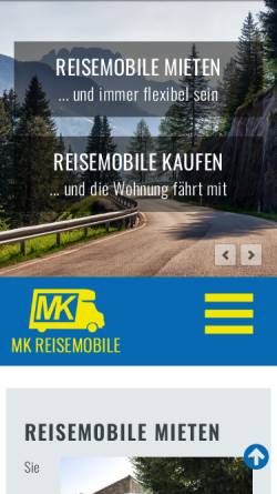 Vorschau der mobilen Webseite www.mk-reisemobile.de, MK-Reisemobile