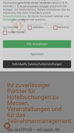 Vorschau der mobilen Webseite perfect-meeting.de, Perfect Meeting GmbH