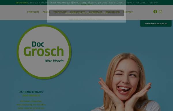 Vorschau von www.doc-grosch.de, Zahnarzt Dr. Uwe Grosch