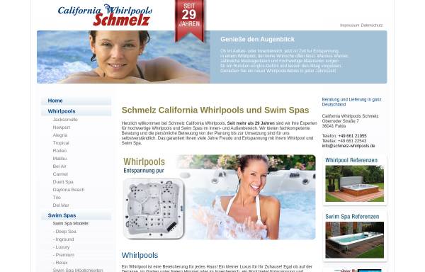 Vorschau von www.schmelz-whirlpools.de, California Whirlpools Schmelz