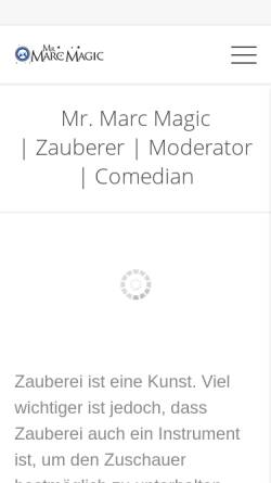 Vorschau der mobilen Webseite mr-marc-magic.de, Mr. Marc Magic (Dipl.-Kfm. Peter Rossi)