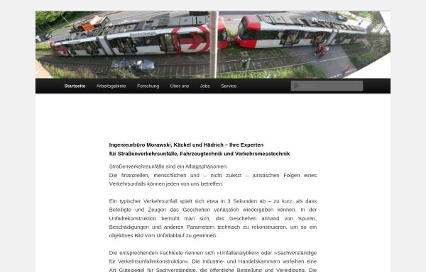 Vorschau von www.unfallrekonstruktion.de, Ingenieurbüro Morawski + Hugemann GbR