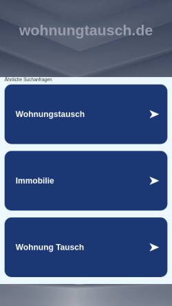 Vorschau der mobilen Webseite www.wohnungtausch.de, Wohnungstausch.de