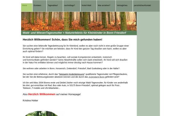 Vorschau von www.wald-tagesmutter.de, Hotter Kristina