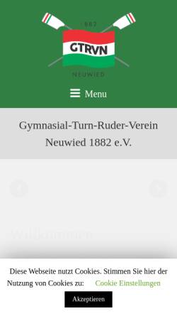 Vorschau der mobilen Webseite gtrvn.de, Gymnasial-Turn-Ruder-Verein Neuwied 1882