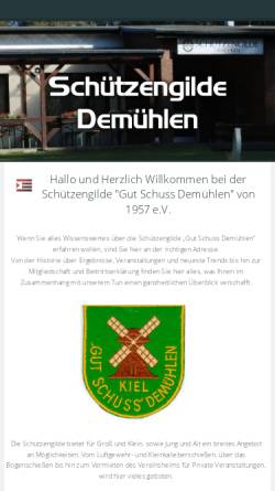 Vorschau der mobilen Webseite www.demuehlen.de, Schützengilde 