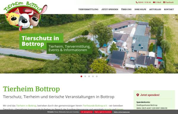 Vorschau von www.tierheim-bottrop.de, Tierheim Bottrop