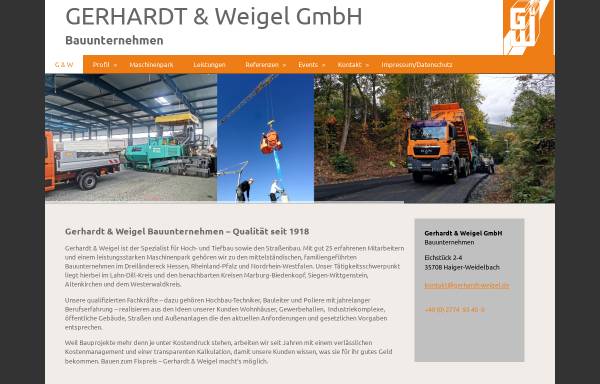 Vorschau von www.gerhardt-weigel.de, Gerhardt & Weigel Bauunternehmung GmbH