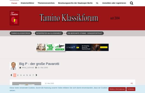 Vorschau von www.tamino-klassikforum.at, Big P - der große Pavarotti