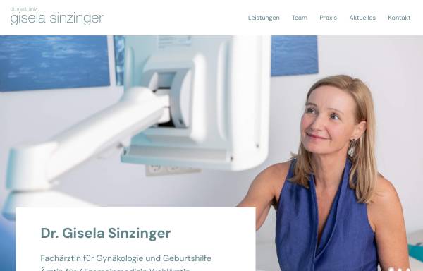 Vorschau von www.sinzinger-gyn.at, Sinzinger, Dr. Gisela