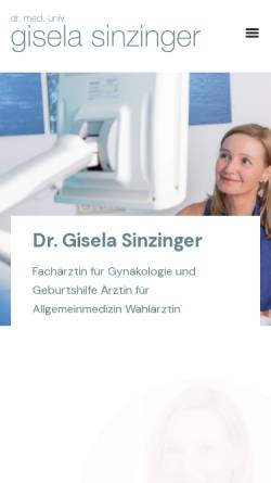 Vorschau der mobilen Webseite www.sinzinger-gyn.at, Sinzinger, Dr. Gisela